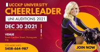 Pink University Cheerleader Tryout Facebook P template