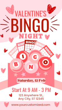 Pink Valentine's Bingo Night Instagram Story Instagram-verhaal template
