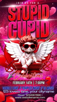 Pink Valentine's Day Celebration Instagram Story Video template