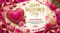 Pink Valentine's Day Digital Display template