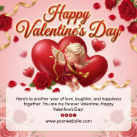 Pink Valentine's Day Instagram Post template