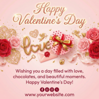 Pink Valentine's Day Instagram Post template