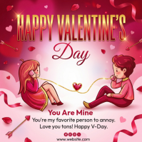 Pink Valentine's Day Instagram Post template