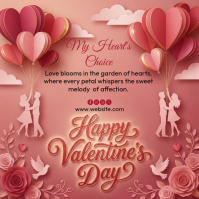 Pink Valentine's Day Instagram Post template