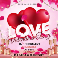 Pink Valentine's Day Party Instagram Post Video template
