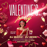 Pink Valentine's Day Party Instagram Post Video template