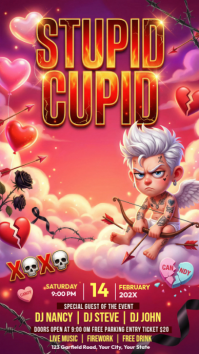 Pink Valentine's Day Party Instagram Story template