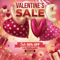 Pink Valentine's Day Sale Instagram Post template