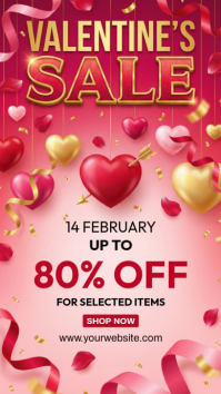 Pink Valentine's Day Sale Instagram Story template
