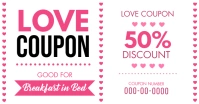 Pink Valentine's Love Coupon Facebook Post Te template