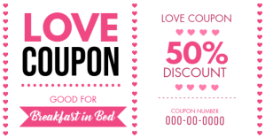 Bianco Love Coupon Facebook Shared Image Template