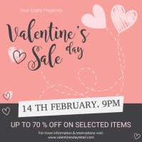 Pink Valentine's Sale Store Advert Instagram Post template