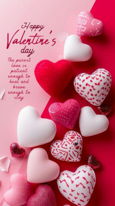 Pink Valentine's Day WhatsApp Status Template | PosterMyWall