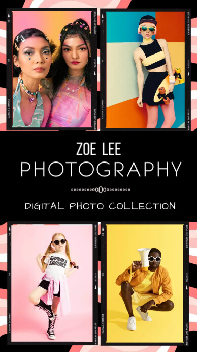 Pink Vintage Portfolio Instagram Story template