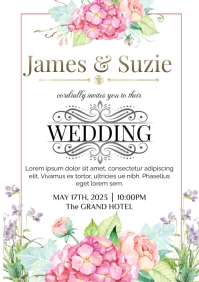 pink wedding invitation Template | PosterMyWall