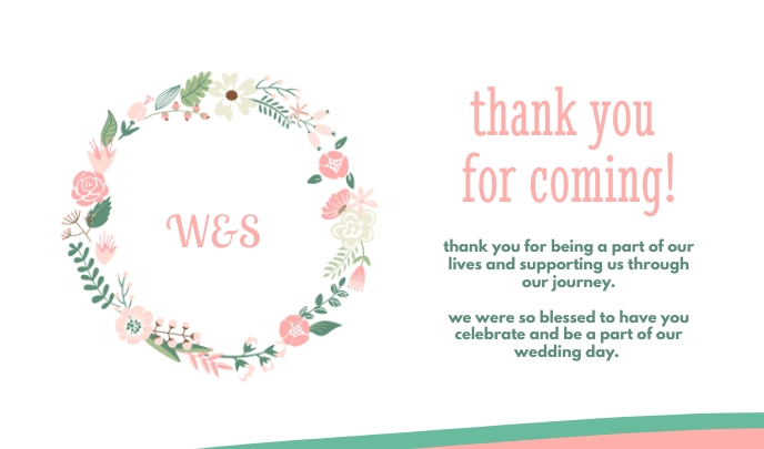 Pink Wedding Thank You For Coming模板 Postermywall Pink Wedding Thank You For Coming模板 Postermywall