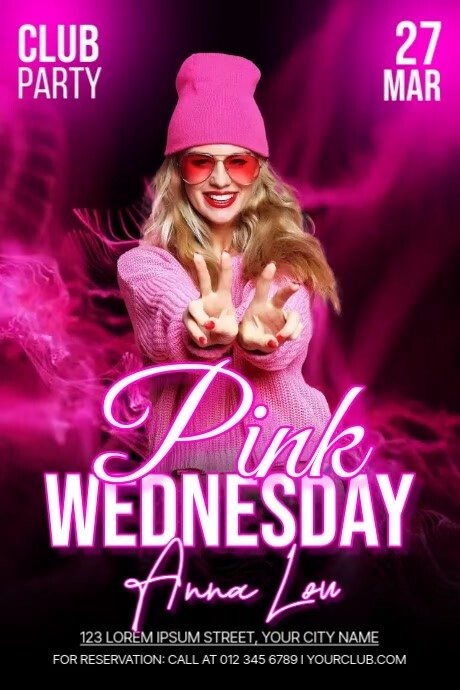 Pink Weekend Addition Pink Wednesdays Template | PosterMyWall
