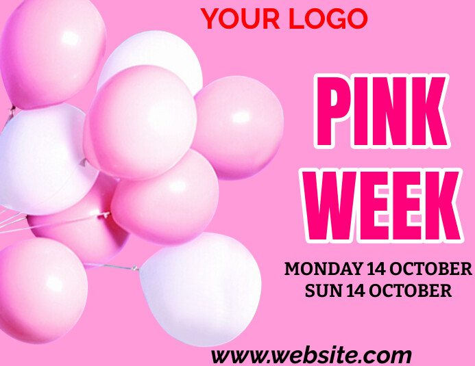 Pink week breast cancer awareness week Template | PosterMyWall