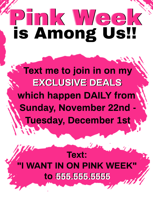Pink week Template | PosterMyWall