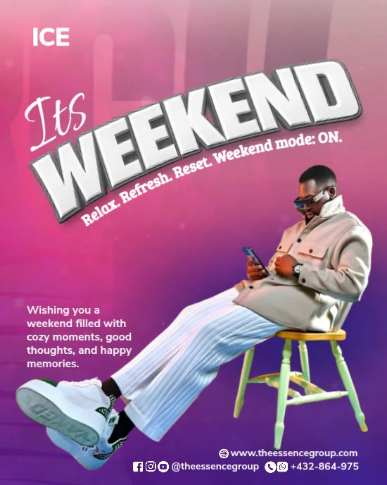 Pink Weekend Template Instagram Portrait | PosterMyWall