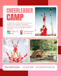 Pink White Kolase Cheerleader Camp Instagram Portrait template