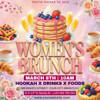Pink Women's Brunch Instagram Post Iphosti le-Instagram template