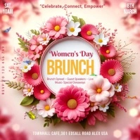 Pink Women's Day Brunch Instagram Post template