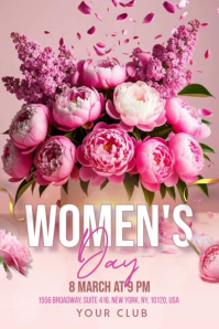 Pink Women's Day Celebration Banner 4' × 6' template