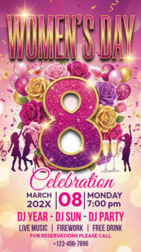 Pink Women's Day Celebration Instagram Story template