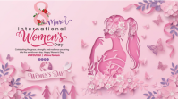 Pink Women's Day Digital Display (16:9) template