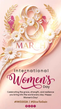 Pink Women's Day Instagram Story Instagram-Story template