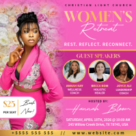 Pink Women's Retreat Instagram Post template