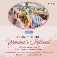 Pink Women's Retreat Instagram Video Design Square (1:1) template