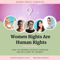Pink Women's Rights Feminist Event Instagram template
