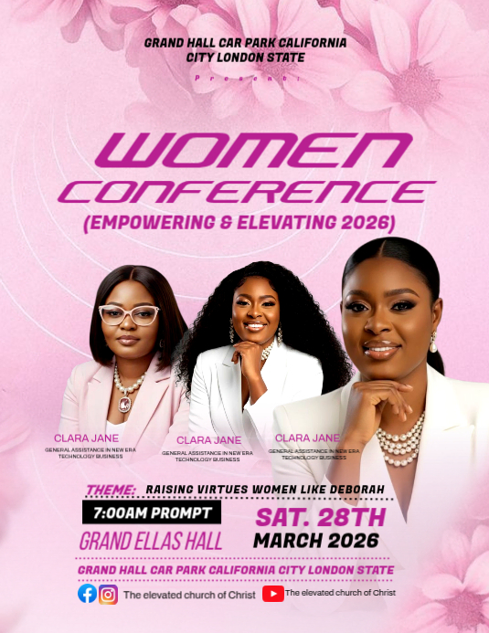 Pink Conference Picture Pink Women's Conference Flyer Template | PosterMyWall