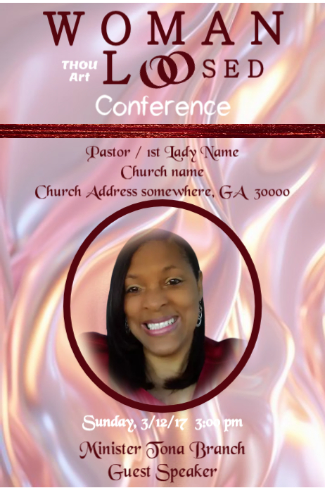 Pink Women's Conference Flyer Template | PosterMyWall