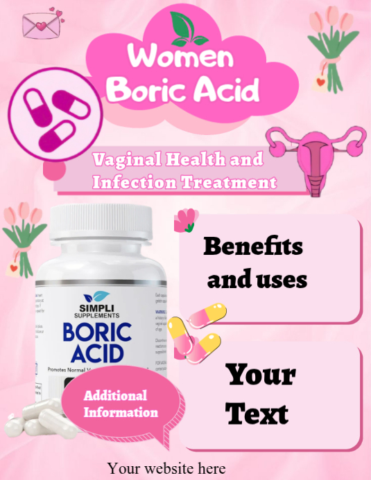 Pink Women's Health Supplement Flyer Template | PosterMyWall