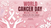 Pink World Cancer Day Digital Display template
