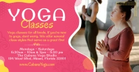 Pink Yoga Class Facebook Post Template