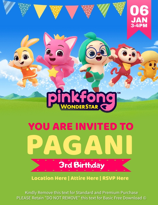 Pinkfong Template | PosterMyWall