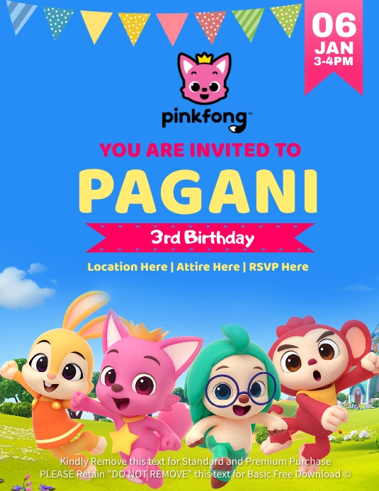 Plantilla de Pinkfong | PosterMyWall