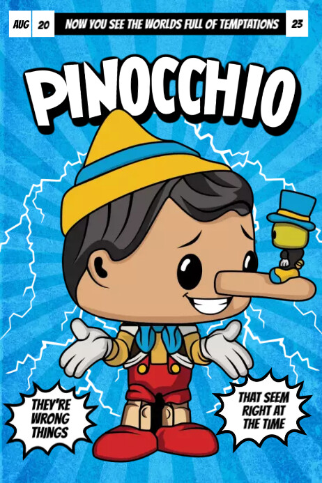 Pinocchio Comic Poster Template PosterMyWall