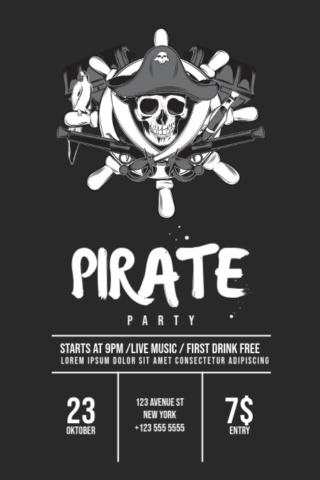 Brochure De Modele De Flyer Evenement Pirate Postermywall Brochure De Modele De Flyer Evenement Pirate Postermywall