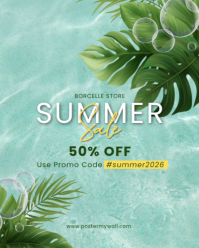 Türkis Summer Sale Instagram Portrait Template