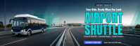 Black Airport Shuttle Service Tajuk Twitter Template