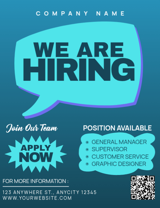 Pirus Profesional Job Recruitment Pamflet Template | PosterMyWall
