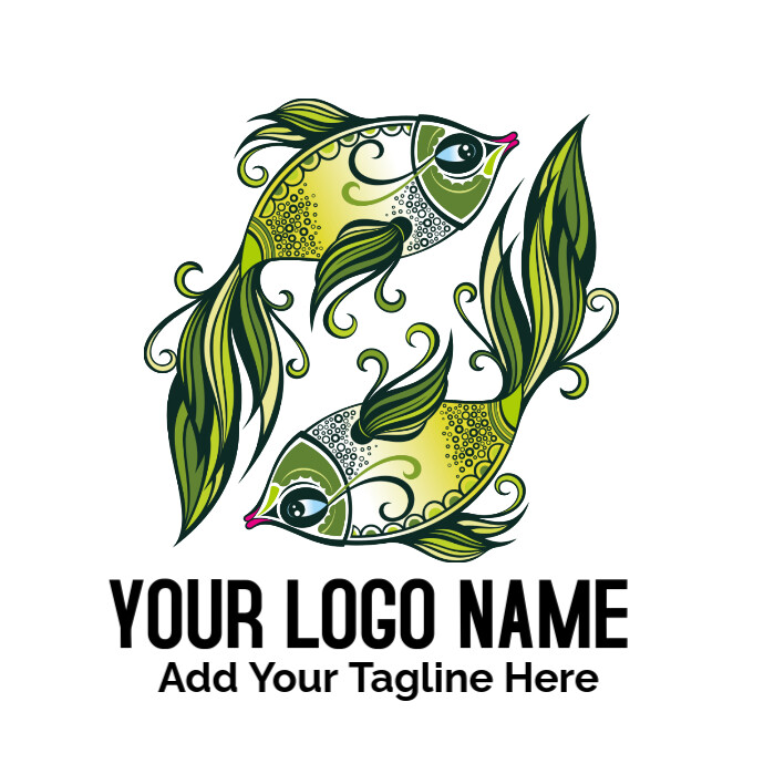 Pisces Astrological Sign Zodiac Drawing Illustration, Pattern Fish, Animals, Geometric Pattern Logo template