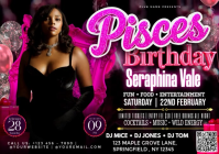 Pisces Party, Fun, Food, Entertainment A4 template