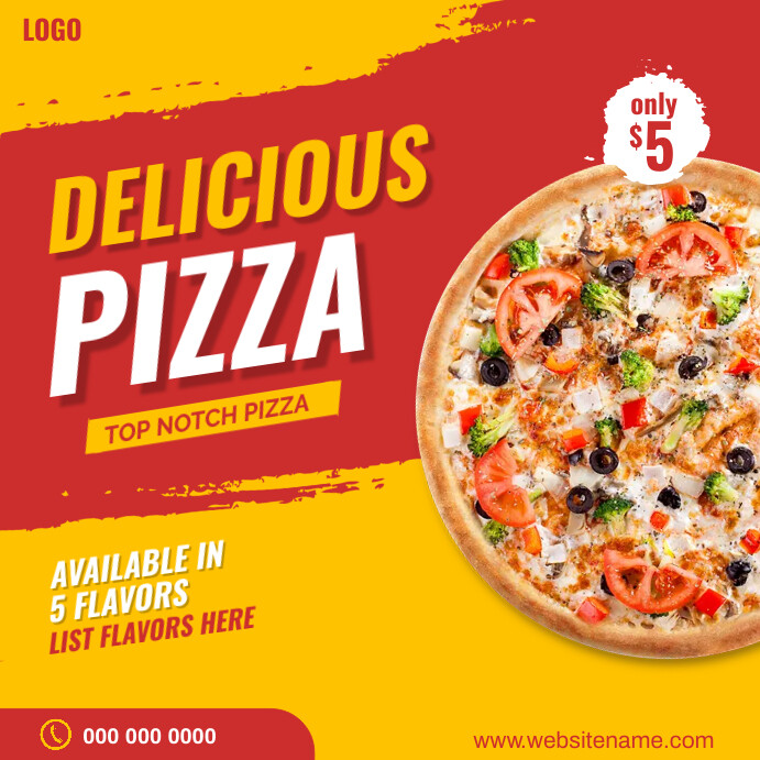 pizza ads template Instagram Post