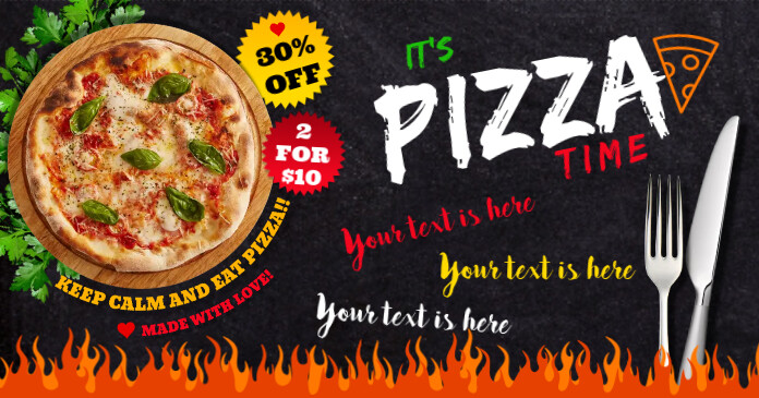 Pizza Banner Template Postermywall